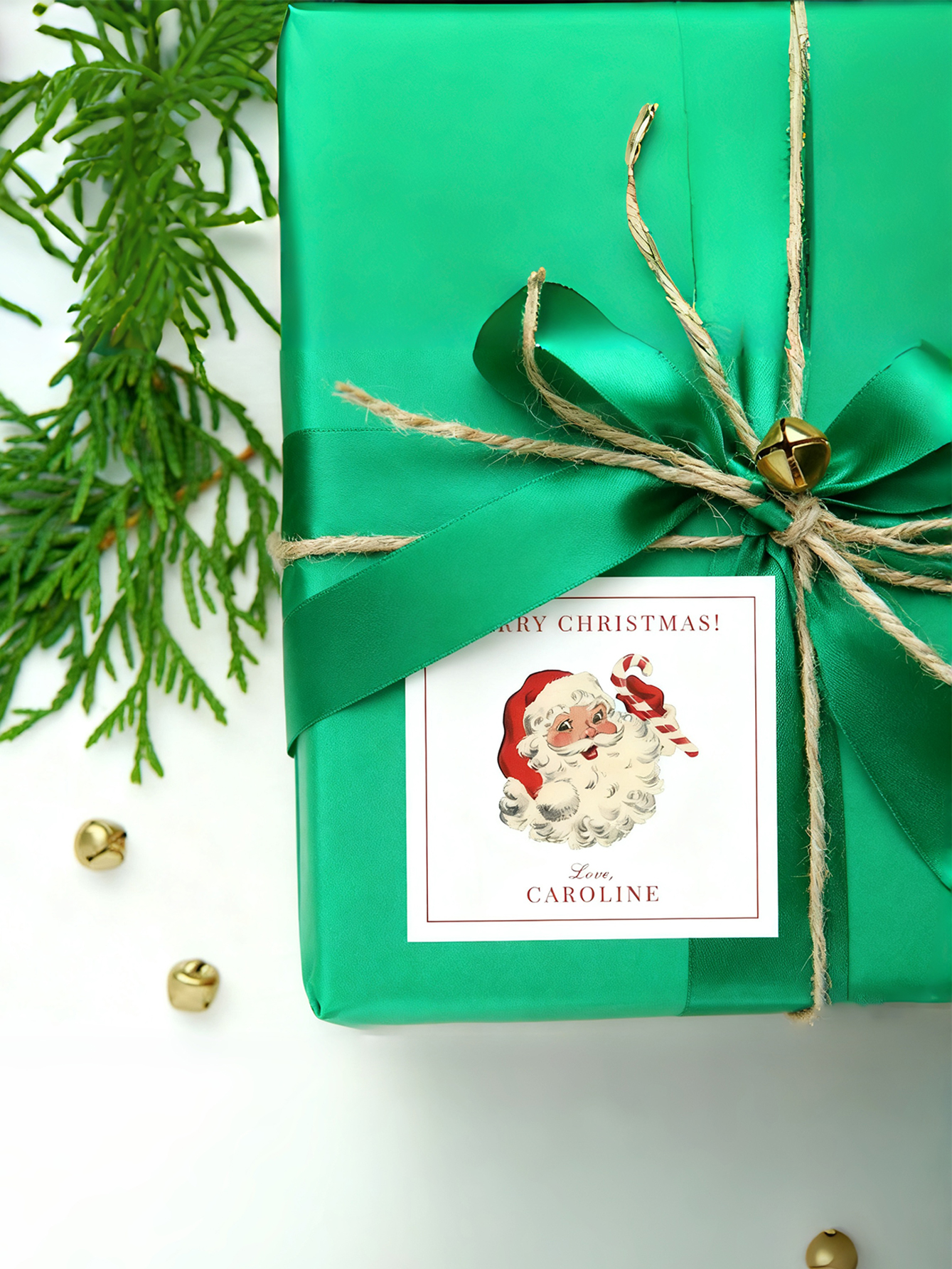 Personalized Vintage Santa Claus Stickers